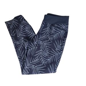 Adidas Women’s Size Small Climalite Logo Leggings Blue High Rise Athletic Pants